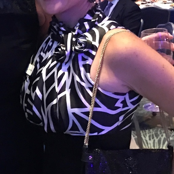 Black and white cocktail dress, Sz 2P - Picture 5 of 5